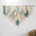 Macrame Wall Hanging Bohemian Macrame Tapestry Wall Hangings Decor,Handmade Cotton Cord Woven Tapestries Art Home Decor for Wedding Apartment Dorm (H80x55cm)
