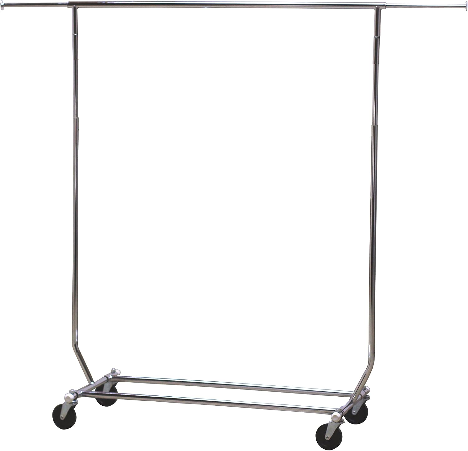 DecoBros Supreme Commercial Grade Clothing Garment Rack, Chrome
