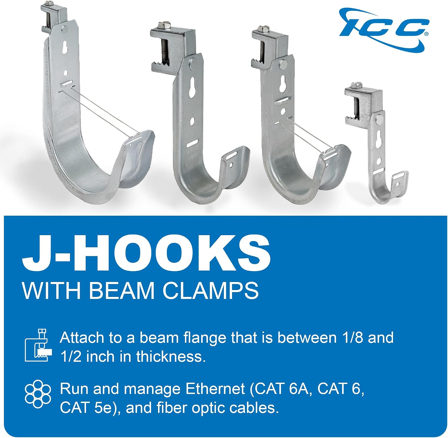 ICC J-Hook in 25 Pack (Beam Clamp, 4 in)