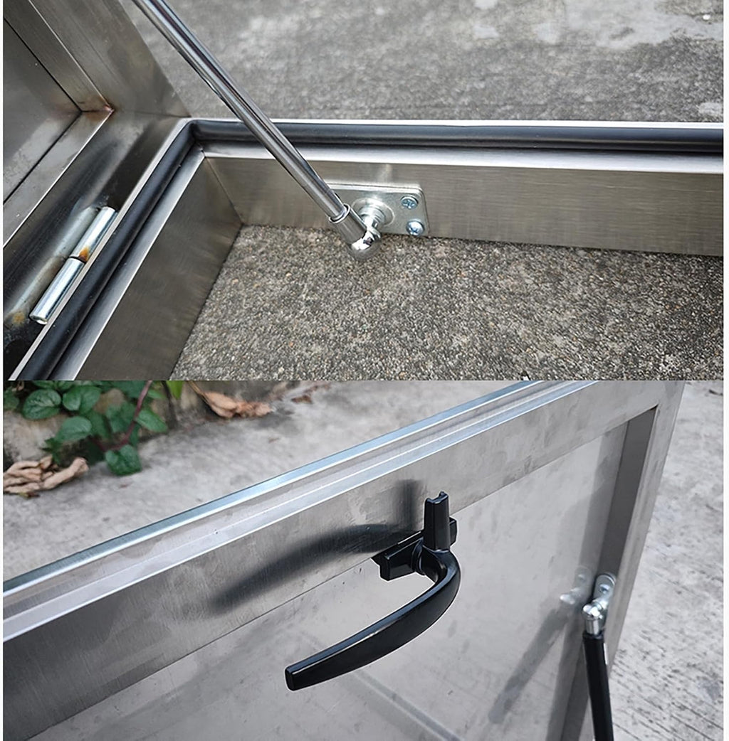 Rooftop Hatch Cover Plate for Wellhead Lid Steel Roof Access Hatch for Industrial Use Commercial Roof Deck Hatch with Door Latch for Home Industry(21.7x21.7IN/55x55CM)