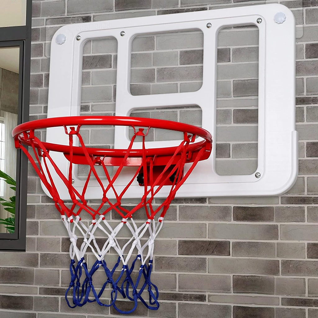 Mini Basketball Hoop Set, Portable Wall-Mounted Backboard, Indoor Basketball Group for Home, Office, Bedroom, 62x43.5cm