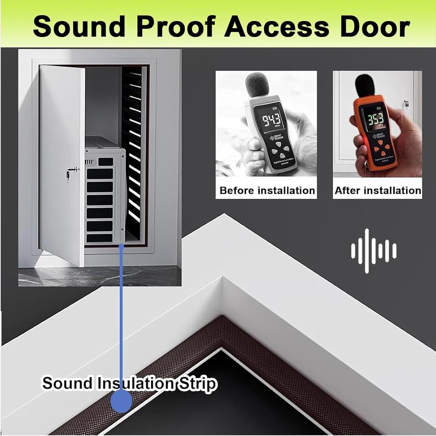 Wall Access Door, Large Channel Panels Metal Inspection Hatch Gate for Ceilings, Electrical, Plumbing, Lockable Drywall Hole Cover Plate(Black Frame,20'x20')