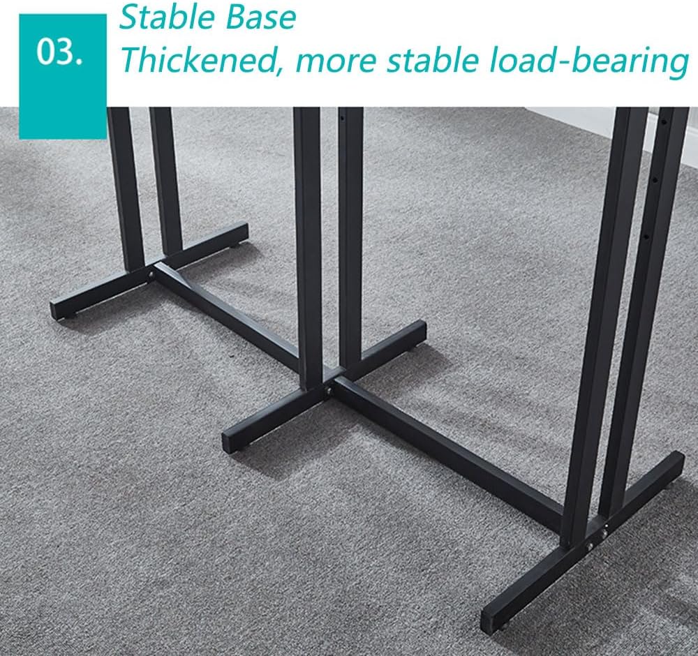 Black 6 Arms Heavy Duty Garment Rack, Floor Standing Metal Retail Display Stand, Rack For Hanging Clothes, Shirt Garment Pipe Rack