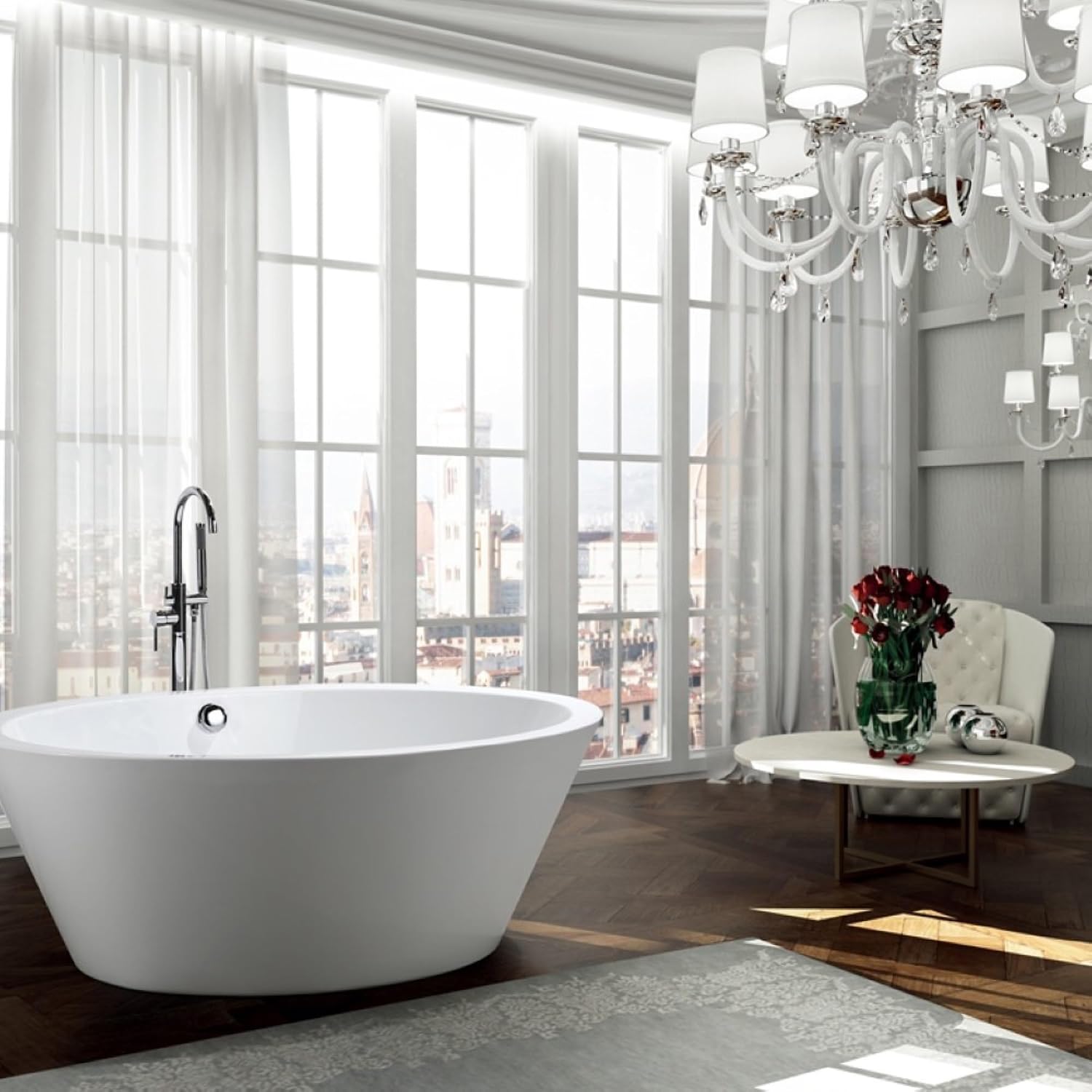 BA6827 Udine 67 inch Freestanding Bathtub in Glossy White
