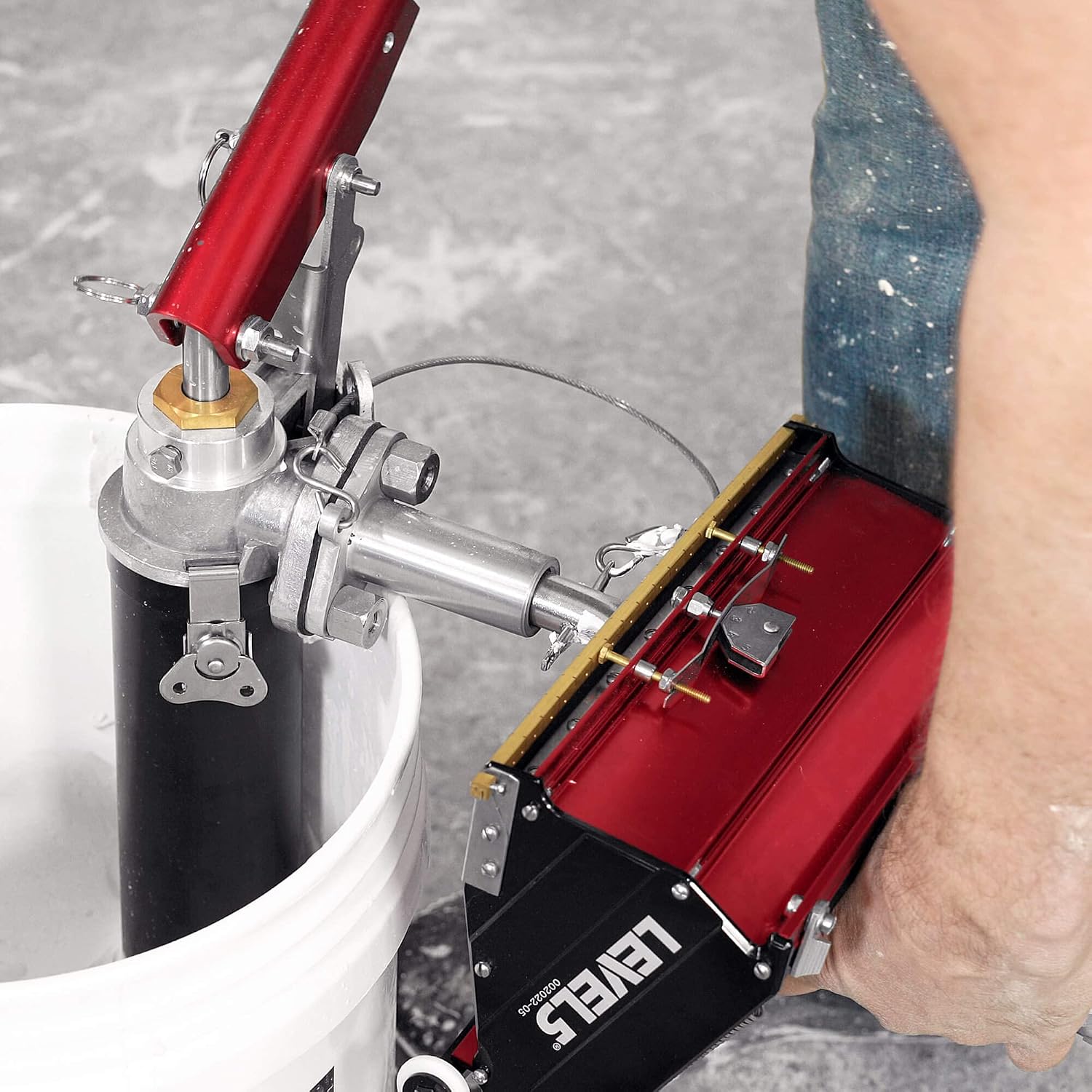 Full Taping/Finishing Set - High Capacity Boxes + Std Handles - LEVEL5 | Auto Taper, 7'/10' MEGA Boxes, 3' Angle Head, MiniShot, Corner Roller, Std Handles, Pump, Gooseneck | 4-670