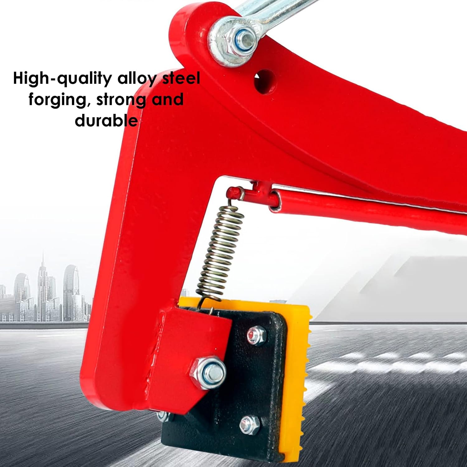 Heavy Duty Vertical Plate Lifting Clamp, Stone Clamps Duty, Steel Plate, with Chain for and Transporting Hanging Fixture Clip Slate(26in)