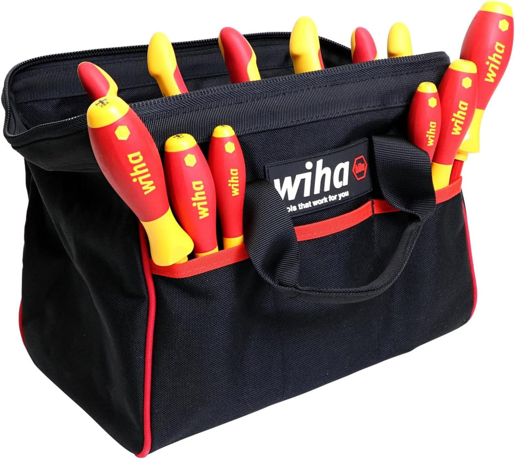 Wiha 32977 11 Piece Master Electrician's Insulated Tool Set In Canvas Tool Bag.