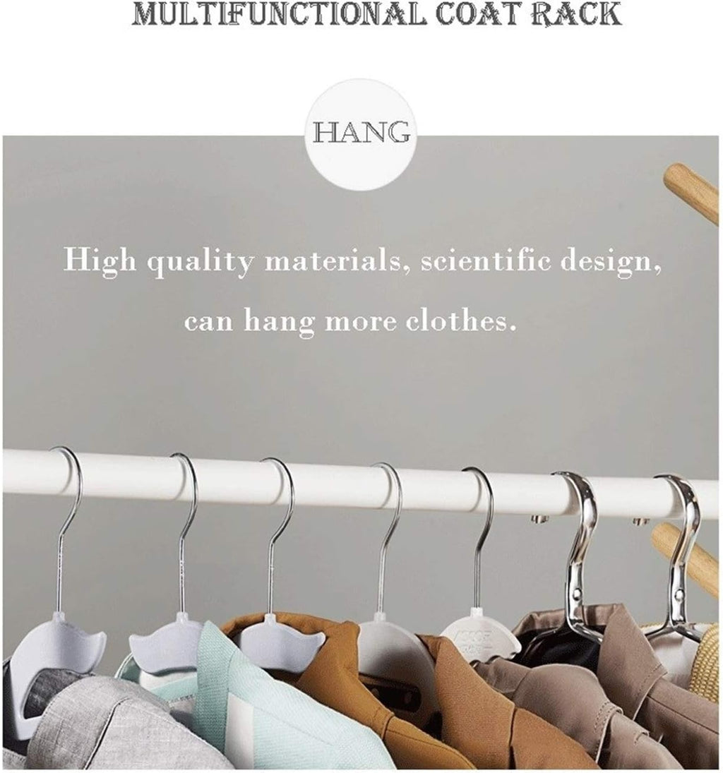 Coat Rack with Universal Wheel Floor Type Home Living Room Bedroom Simple Hanger Combination Multifunctional Coat Rack (white)