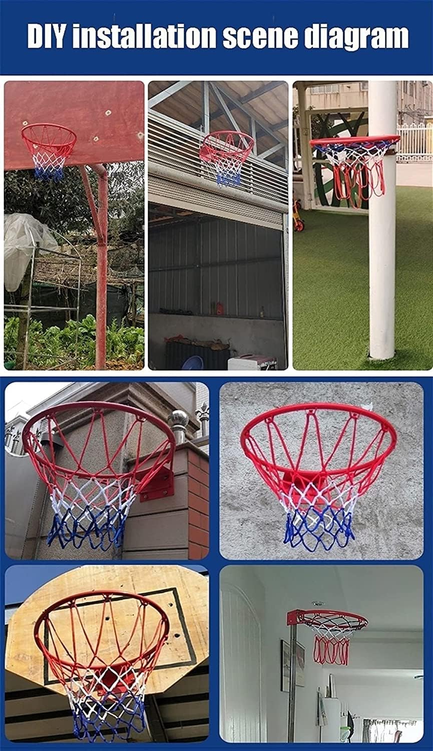 Basketball Rim Portable Wall-Mounted Basketball Hoop, Mini Kids Basketball Hoop On The Indoor Door, Easy to Install Without Punching