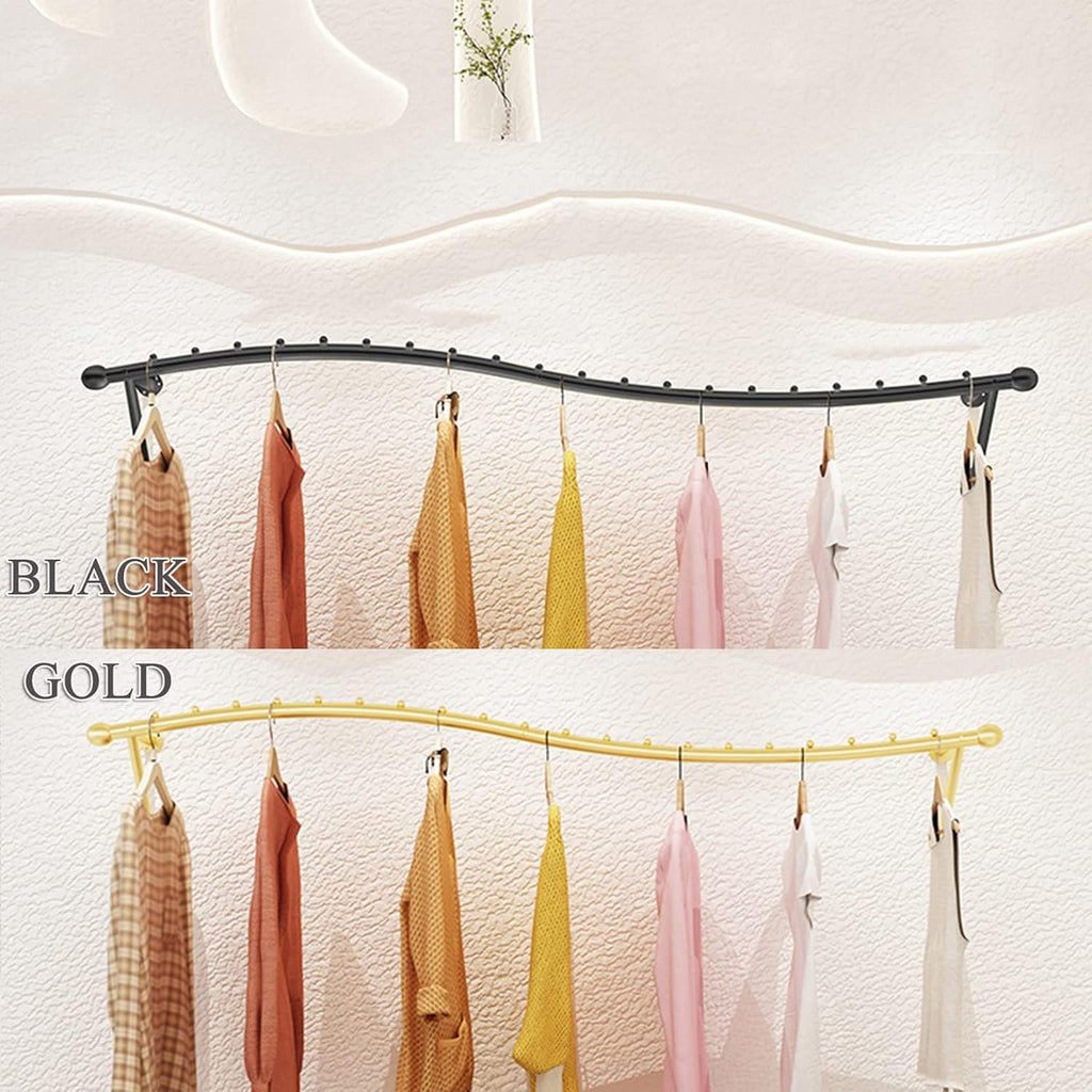 Wall Mounted Garment Rack,Clothes Rack,Display Rack,Wall Mounted,Clothes Rail,Clothes Rack,Commercial Hanging Organizer,Organisati (C-80cm/31.5inch