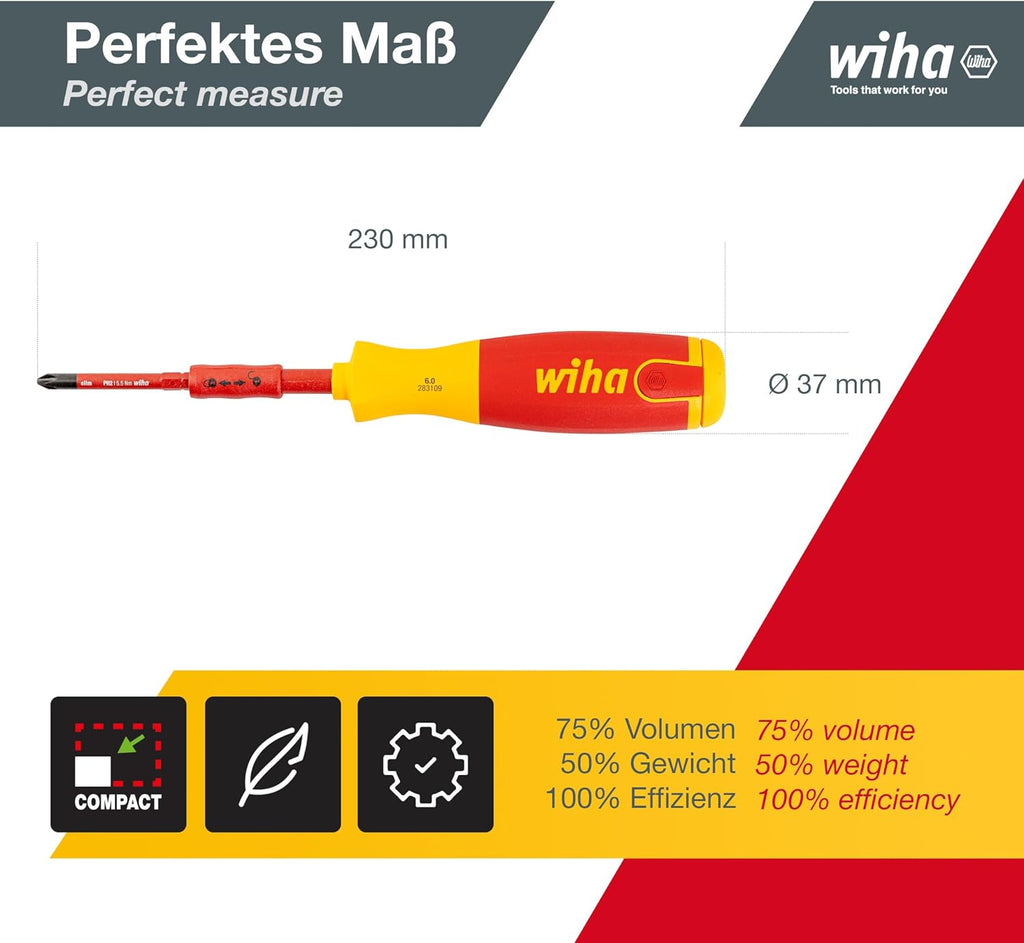 Wiha VDE 6 Bits Magazine Lift Up Screwdriver