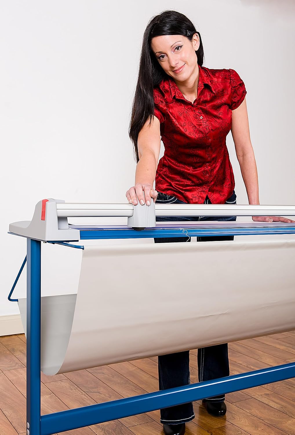Dahle 446s Premium Rotary Trimmer w/Stand, 36' Cut Length, 25 Sheet Capacity, Self-Sharpening, Automatic Clamp, German Engineered Paper Cutter