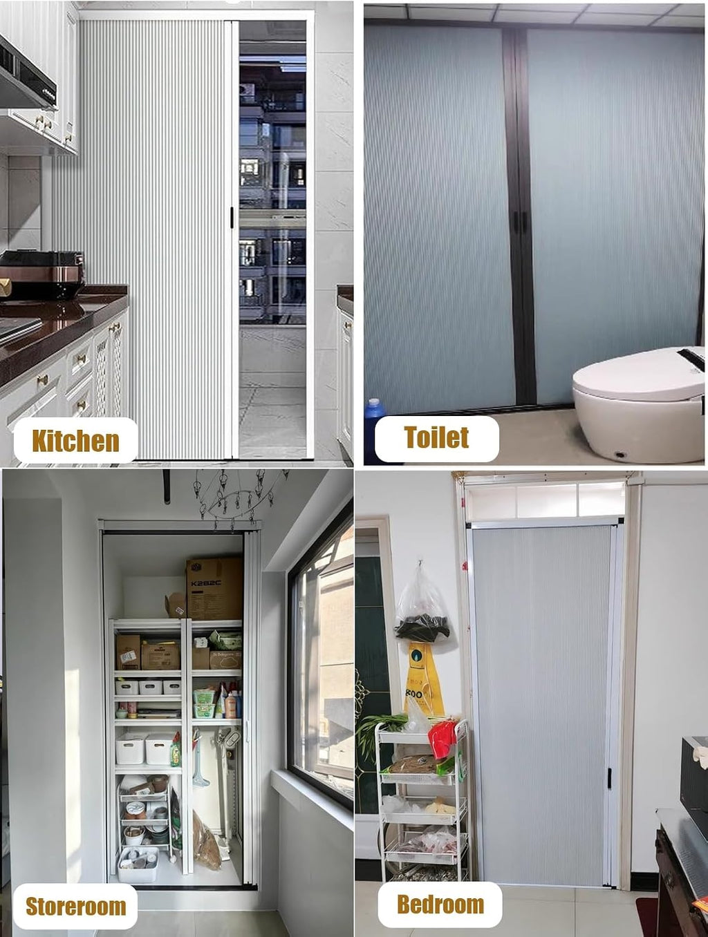 Accordion Door Non-Woven Folding Door with Red Wood Grain Metal Frame, Interior Retractable Gate Foldable Sliding Doors, Room Divider/Closet Multifold Door(22x39in(56x99cm))