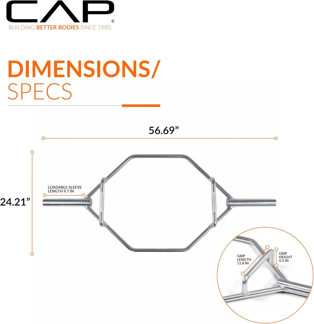 CAP Barbell Olympic Trap Bar | Multiple Grip Options