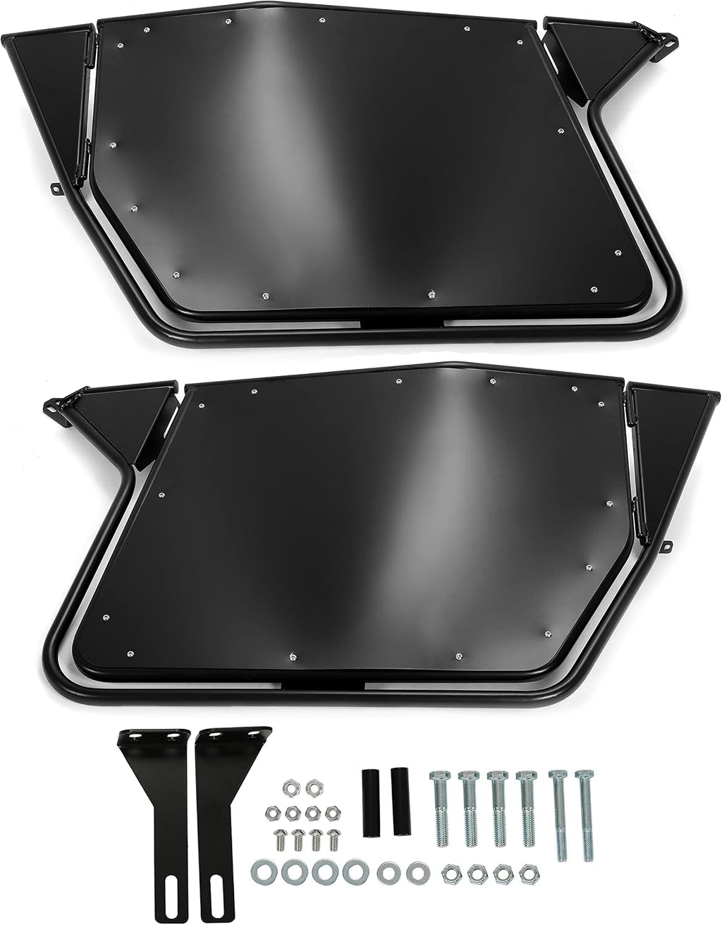 KUAFU Black Metal Doors Compatible with 2008-2014 Polaris RZR 800/ S 800/ XP 900 2012-2021 570 2 Door Models Steel Aluminum