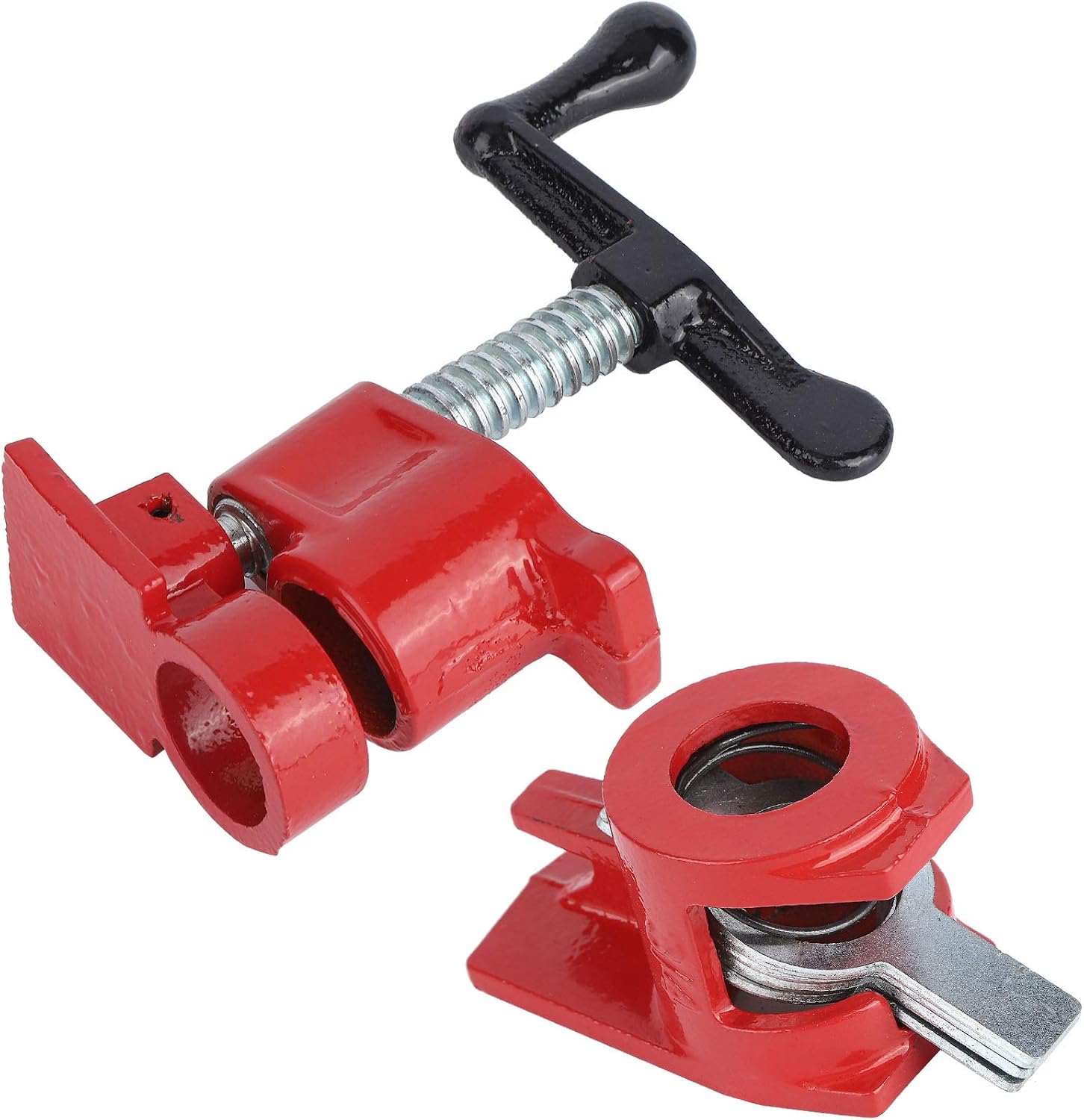 8 Sets 3/4 Quick Release Bar Clamps for Woodworking Wood Clamp Set Heavy Duty Wide Base Iron Wood Metal Clamps Woodworking Workbench