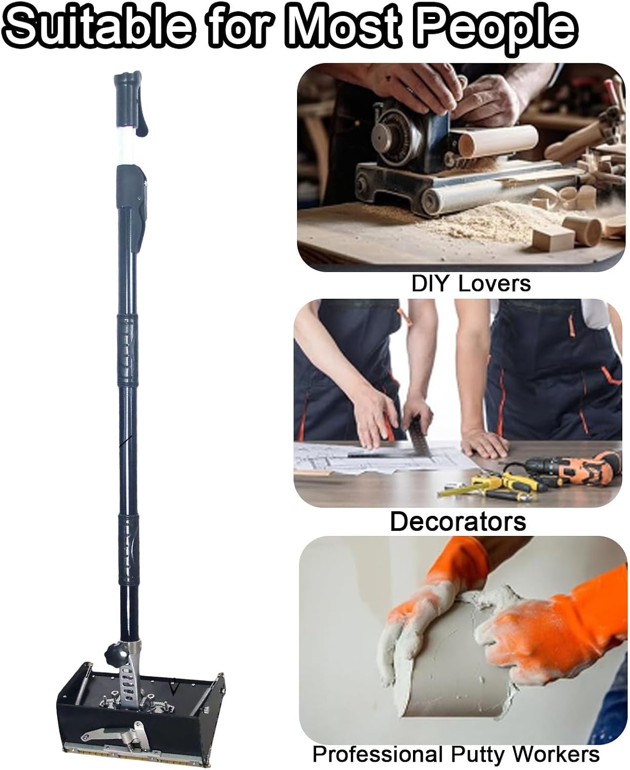 Drywall Taping Tool,Drywall Knife Tools,Mud Drywall Skimming Blade,Drywall Flat Finishing Box,for Interior Decoration (22cm/8in)