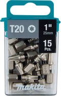 Makita E-00670 Impact XPS™ T20 Torx, 1' Insert Bit, 15/pk