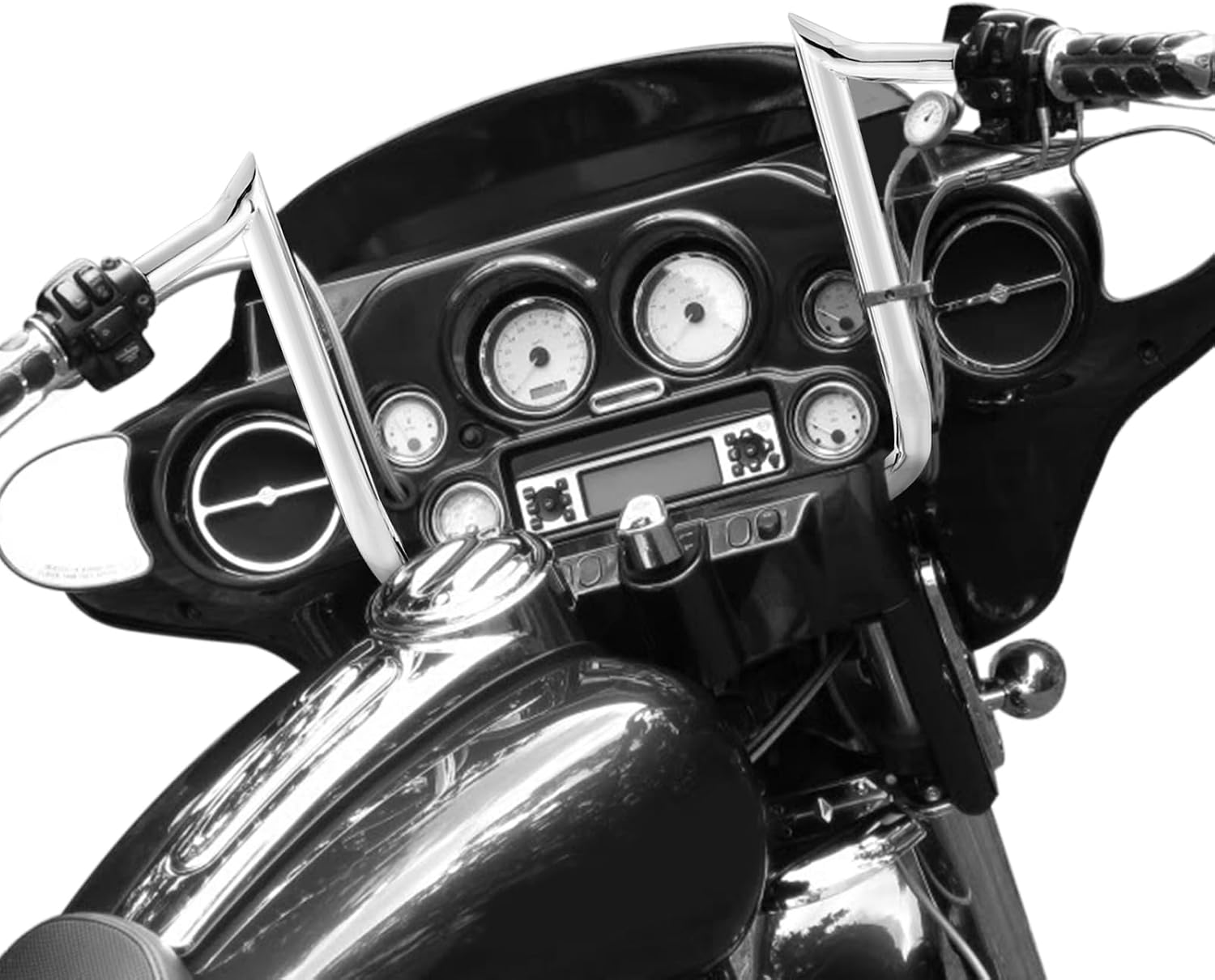 Wsays 14' Rise Pre-Wired Handlebar Bagger Meathook Bar Handlebar Compatible with Harley Street Glide Electra Glide Ultra Limited 2008-2013 Chrome