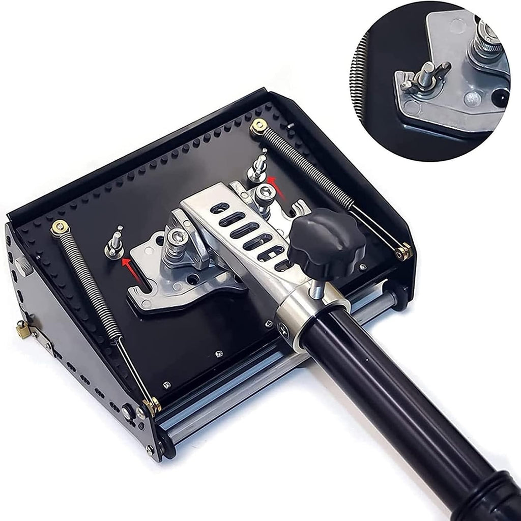 Drywall Taping Tools 8''/10''/12'' Flat Finish Box Set+40''-63.8'' Extendable Handle 120° Adjustble Drywall Flat Finishing Box Tool for Interior Decoration - Quick Clean(32cm/12in)