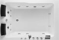 Empava 2 Person Whirlpool Bathtub,71' Whirlpool Tubs with 16 Jets,Jetted bathtub,Acrylic SPA Bath Tub,2 Person Hydro Massage Bathtub with Right Drain,3-Side Apron,White