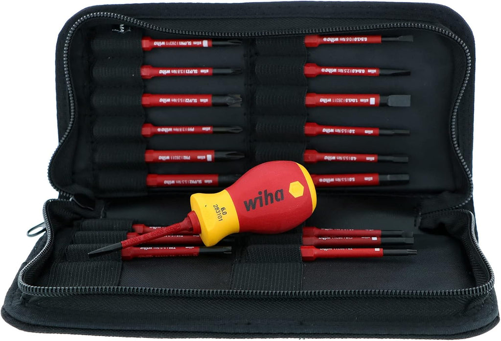 Wiha 28396 20 Piece Insulated SoftFinish SlimLine Blade Set
