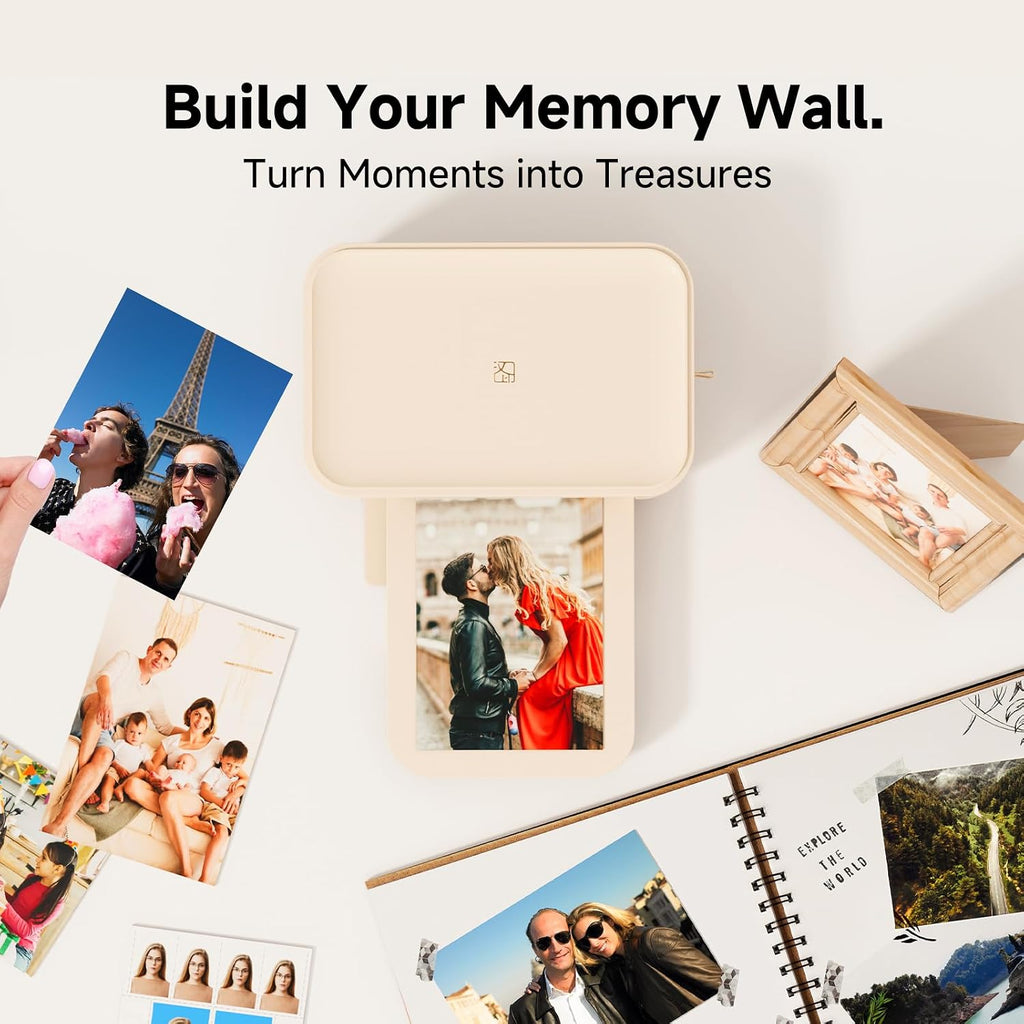 HPRT Photo Printer 4×6'+108 Sheets Photo Paper & 2 Ribbon, Wi-Fi Full-Color Instant Phone Photo Printer for iPhone, Android, Smartphone, Thermal Dye-Sublimation Impresora De Fotos for Home Use