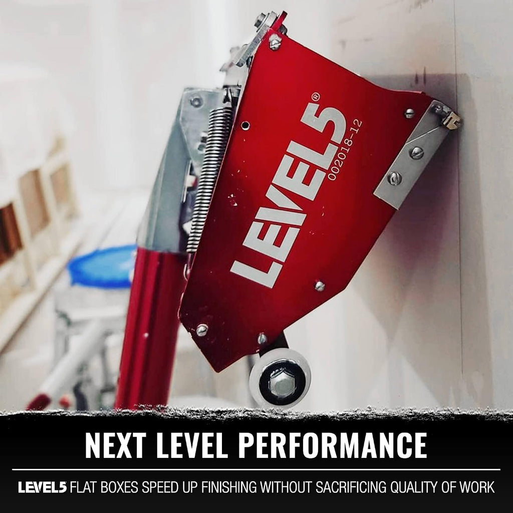LEVEL5 Drywall Flat Box Extension Handle, 23' to 32' Pro-Grade, Anodized Aluminum | 4-782