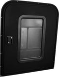 Teardrop 30' X 36' Face Mount Foam Core Passenger Side Door with Radius Corners on Top and Square Bottom with Screen Door (30'(W) X 36'(H) Pass Side, Black)