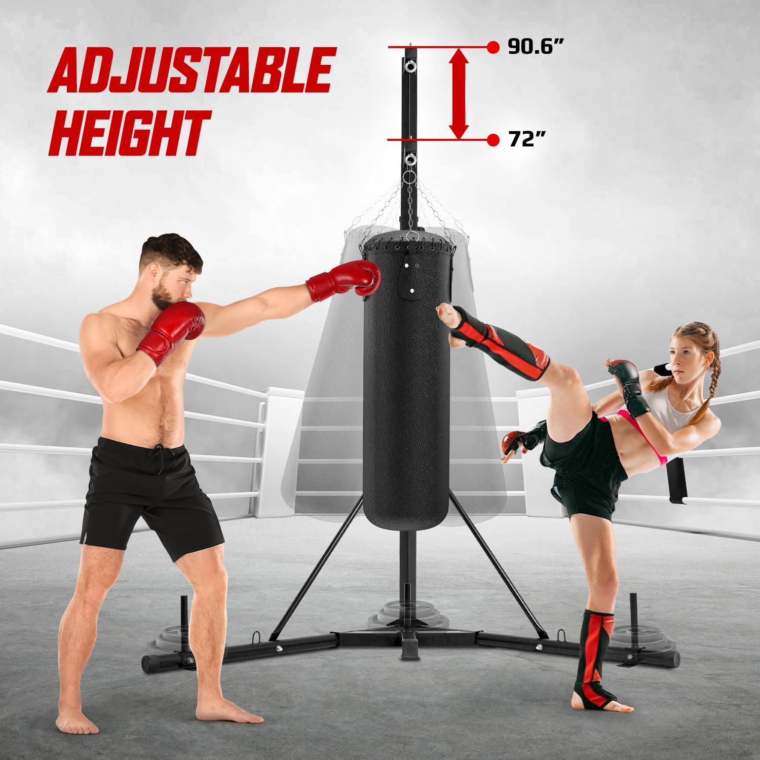 Yes4All Punching Bag Hanger, Stainless Steel Swivel Chain with 4 Snap Hooks for Heavy Bag, Gym Swing, Trapeze, and Hammock