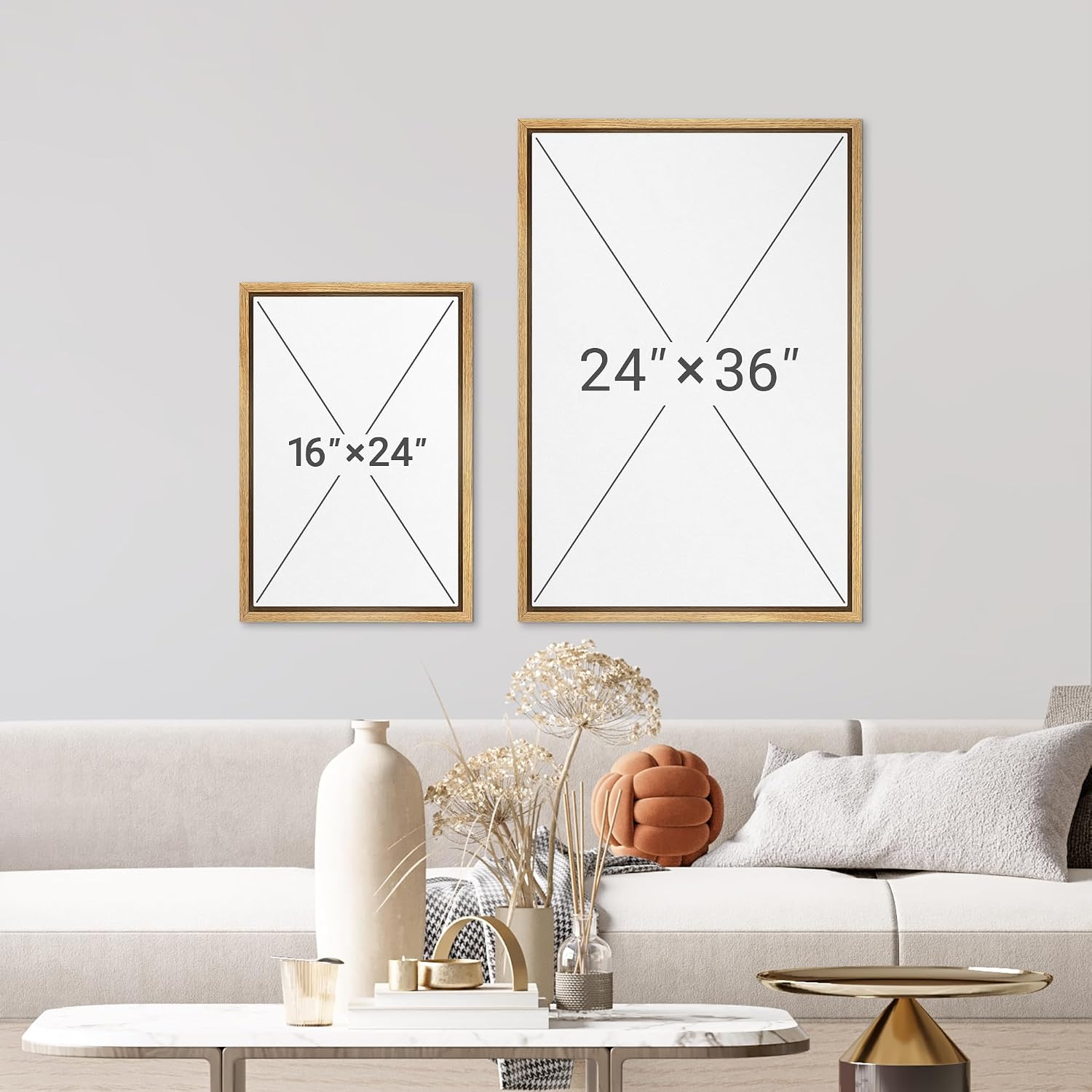 wall26 Framed Print Wall Art Set Watercolor Fruit Tree Branch with Birds Botanical Decorative Minimal Relax/Zen for Living Room, Bedroom, Office - 16'x24'x3 NATURAL