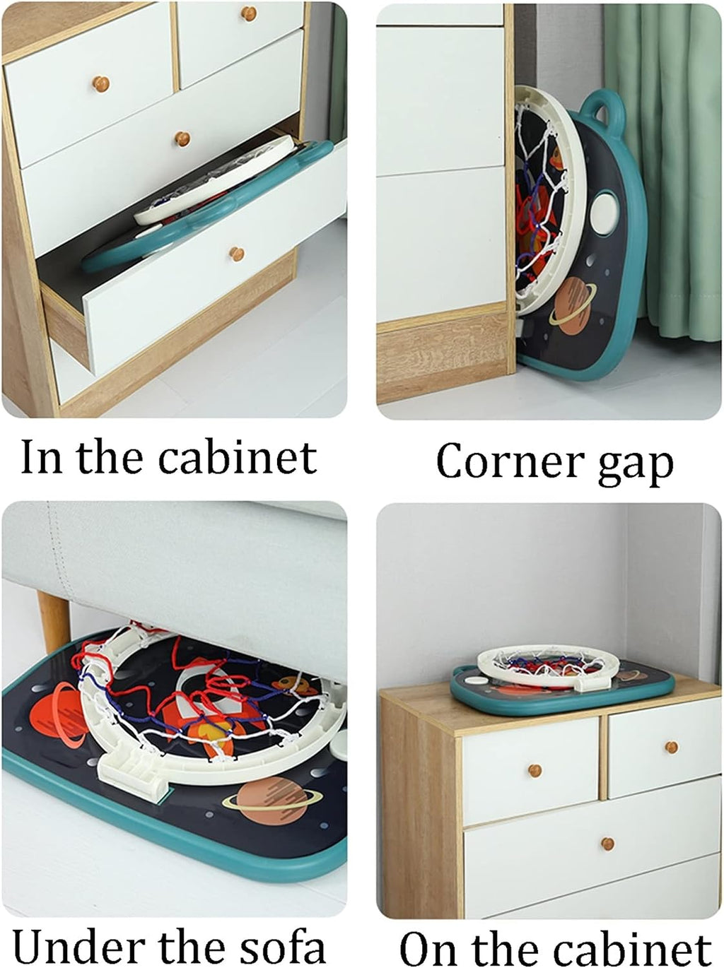 Basketball Rim Indoor Mini Basketball Hoop Can Draw Pictures, Portable Non-Perforated Basketball Hoop Can Be Folded for Storage (Color : Yellow, Size : Style2)