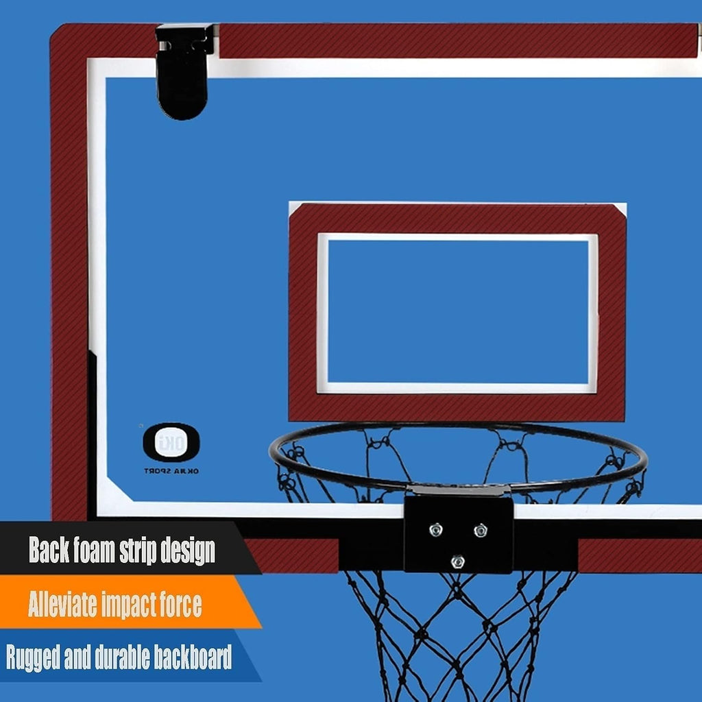 Indoor Mini Basketball Hoop, Mini Hanging Backboard Set with Ball and Pump, Portable Indoor and Outdoor Sports Toys for Children (Size : 59x40.5cm)