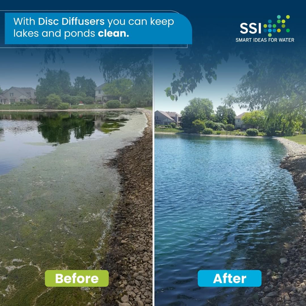 Thunder Parts ECO270-E | 9' EPDM - Fine Bubble Disc Diffuser | Aeration for Ponds, Lakes, Wastewater Treatment, Aquaculture and More. SSI Aeration Original (4 Pack)