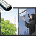 One-Way Privacy Window Film – Reflective Tint, U-V Blocking & Heat Insulation, for Sunroom/Skylight/Bedroom/Living Room(Silver,90x500cm)