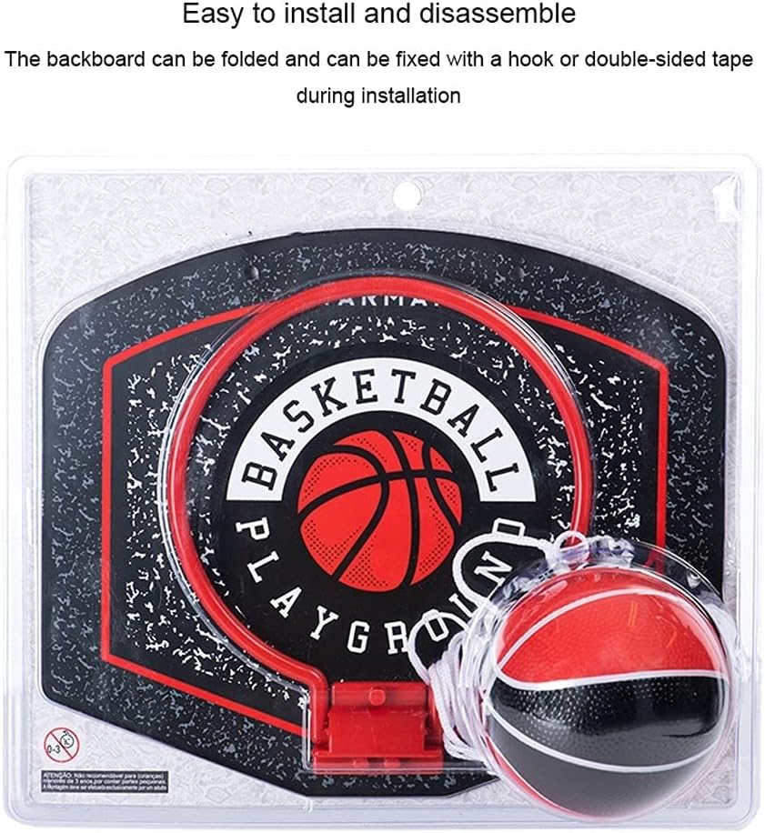 Mini Basketball Hoop-Over The Door Plastic Toy Backboard 8 X 13.4'with Net,Simple Assembly,Hanger Mount Game for Kids Or Adults