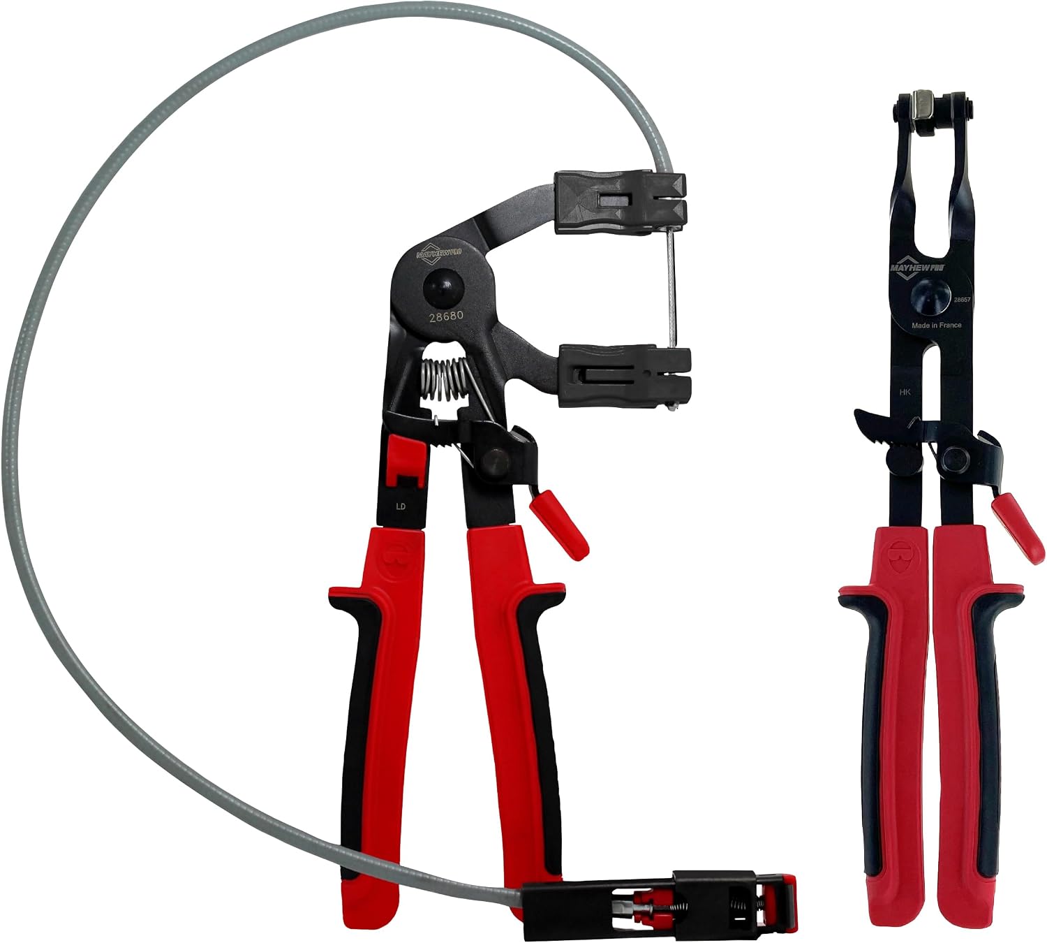 Mayhew Pro 28655 Hose Clamp Plier Set, 2-Piece Red