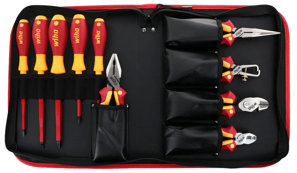 Wiha 32891 Insulated Pliers and Screwdriver Set, 1000 Volt, 10 Piece