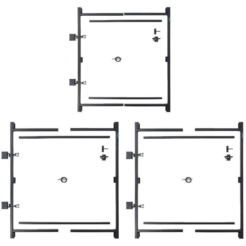 Adjust-A-Gate Steel Frame Anti Sag Adjustable, 60 inches to 96 inches, 2 Pack, with Gate Building Kit, 36 inches to 60 inches