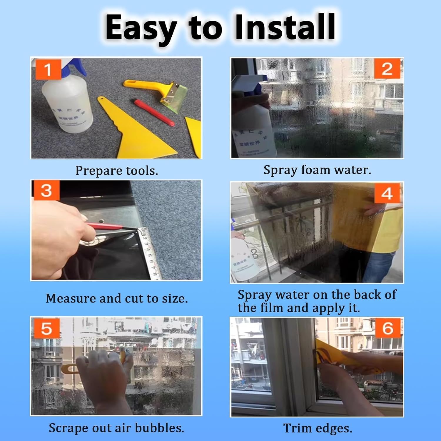 Gradient Window Film One Way Gradient Dot Patterns Privacy Film, 72 in Tall Frosted Window Gradual Clings, Non-Adhesive Glass Sticker for Hotel Office Shower Door(W 256in/650cm)
