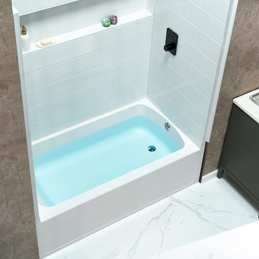 WOODBRIDGE 60' x 32' Alcove Soaking Bathtub in white with Right-Hand Drain Hole