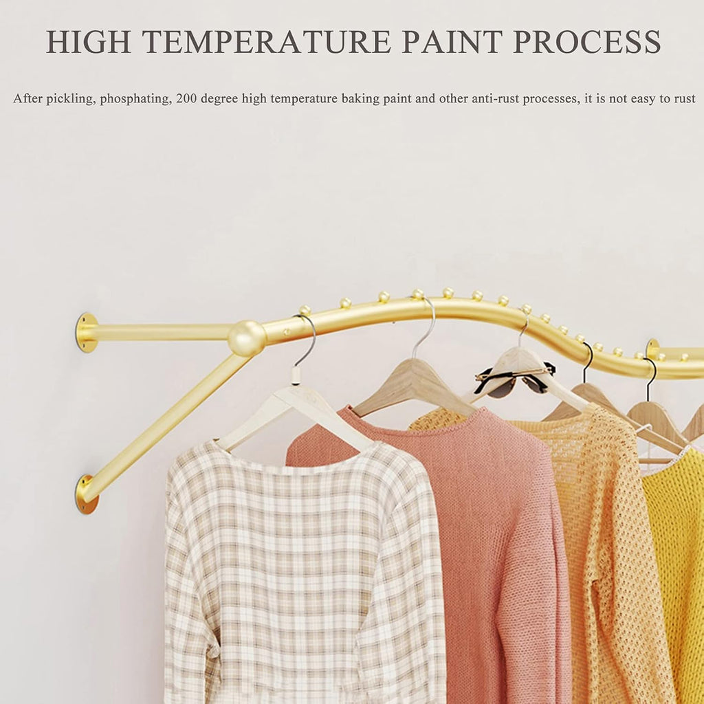 Wall Mounted Garment Rack,Clothes Rack,Display Rack,Wall Mounted,Clothes Rail,Clothes Rack,Commercial Hanging Organizer,Retail Storage Rack,Organisati (C-80cm/31.5inch