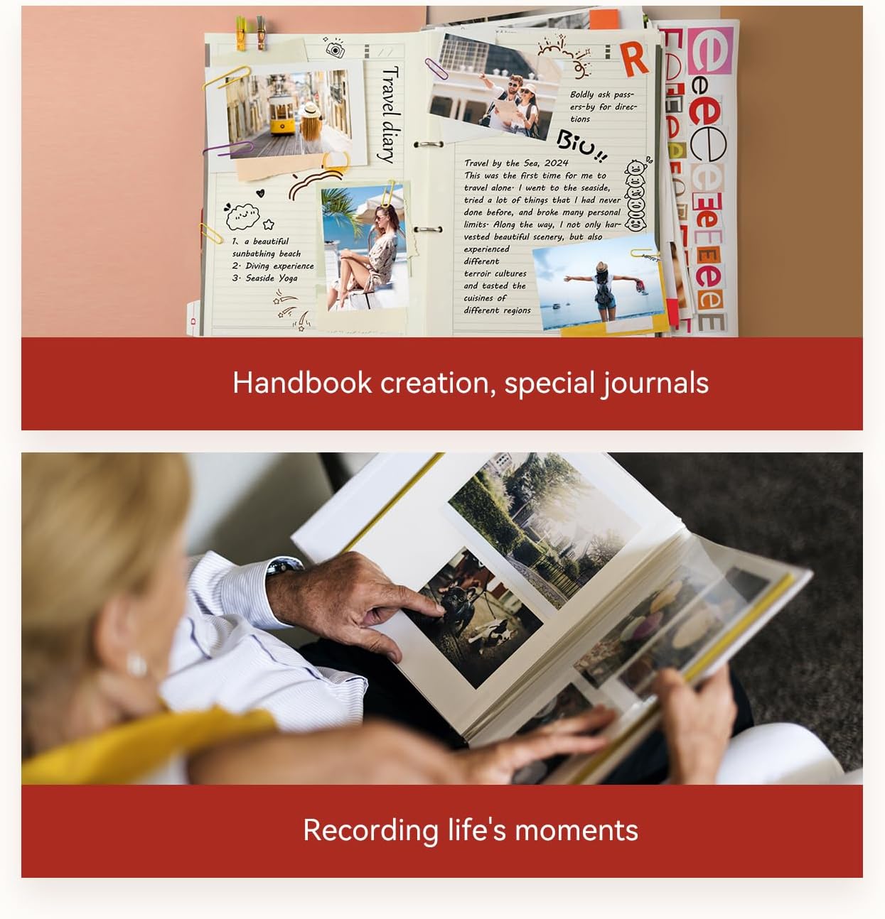 HPRT MT53 Mini Photo Printer with 50 Sheets Adhesive Paper, 2x3 Instant Portable Color Printer, Compatible with iOS & Android, Bluetooth Small Printer for Smartphones & iPhone