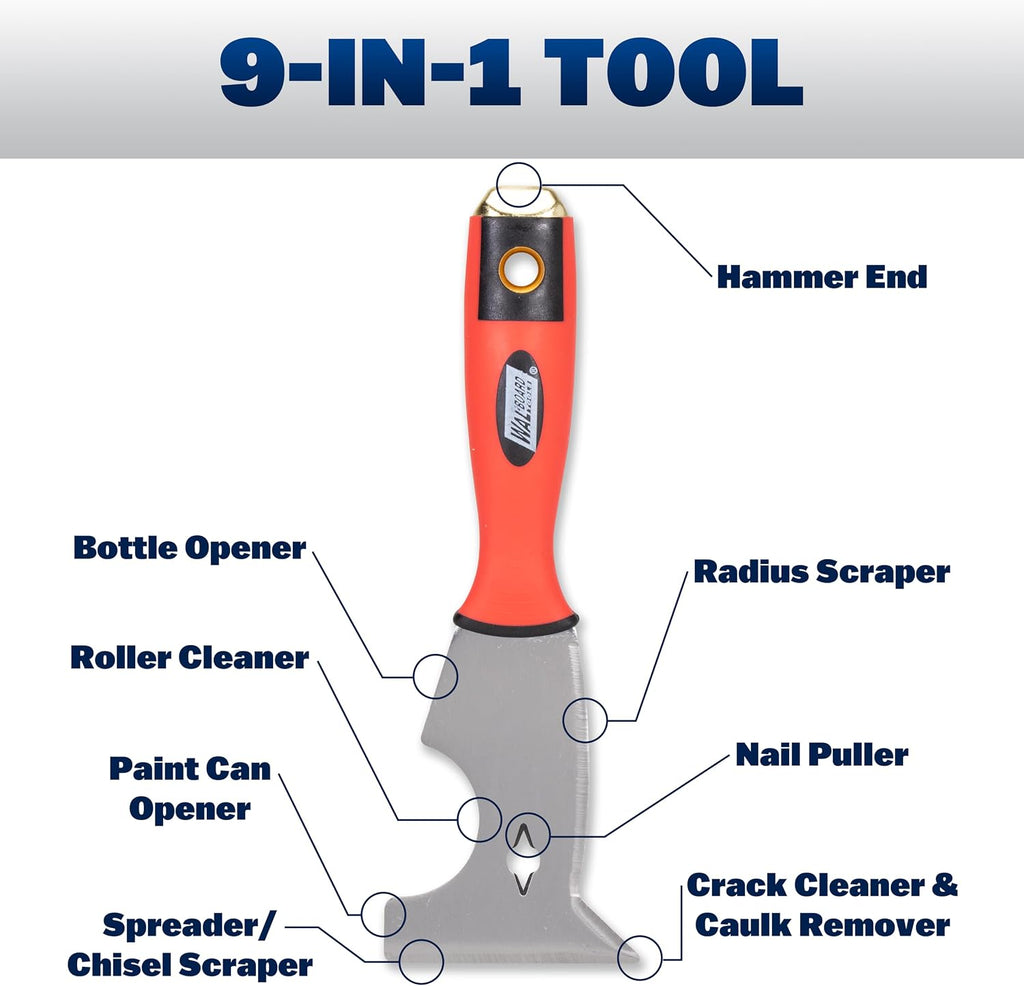WAL-BOARD TOOLS Deluxe Drywall Finishing Tool Kit, Mud Pan, MultiTool, Taping Knife, Bucket Scoop, Saw, Mud Mixer, DTKFNSH2