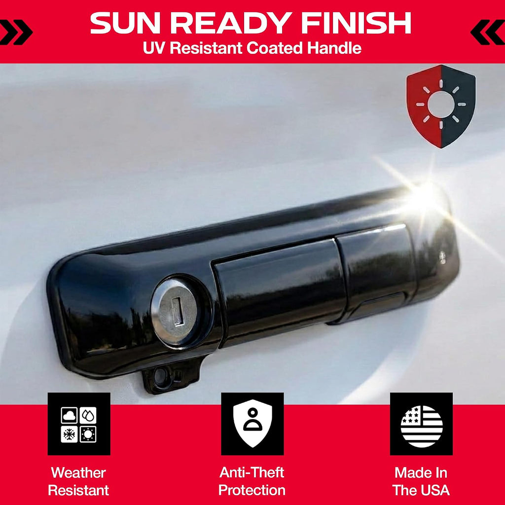 Pop & Lock PL5410 Toyota Tacoma Tailgate Lock 2005–2015 – Manual Anti-Theft Tailgate Lock, Bolt Codeable, Easy Install (Gloss Black J202)