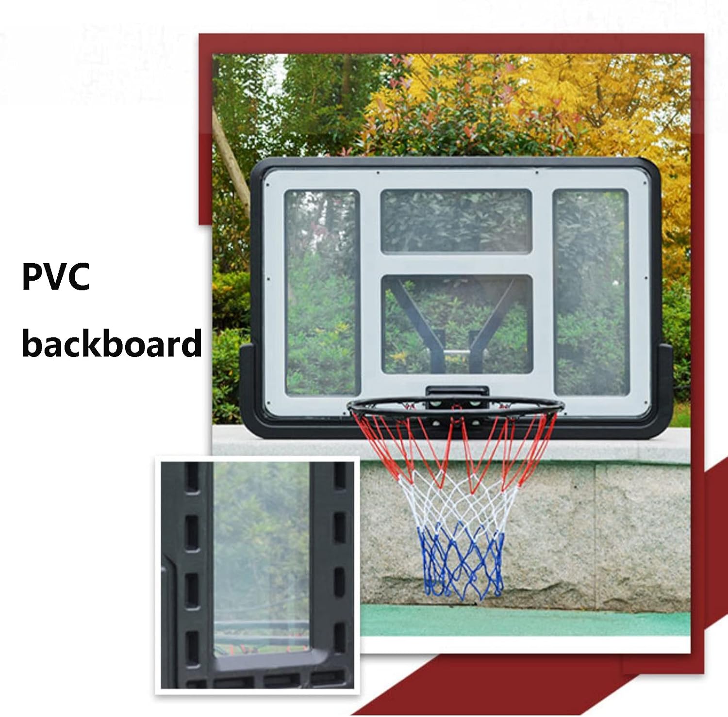 Basketball Hoop Portable Mini Basketball Hoop, Indoor and Outdoor Wall-Mounted Basketball Training Stands for Children and Adults, Removable Fixed Bracket, Easy to Install