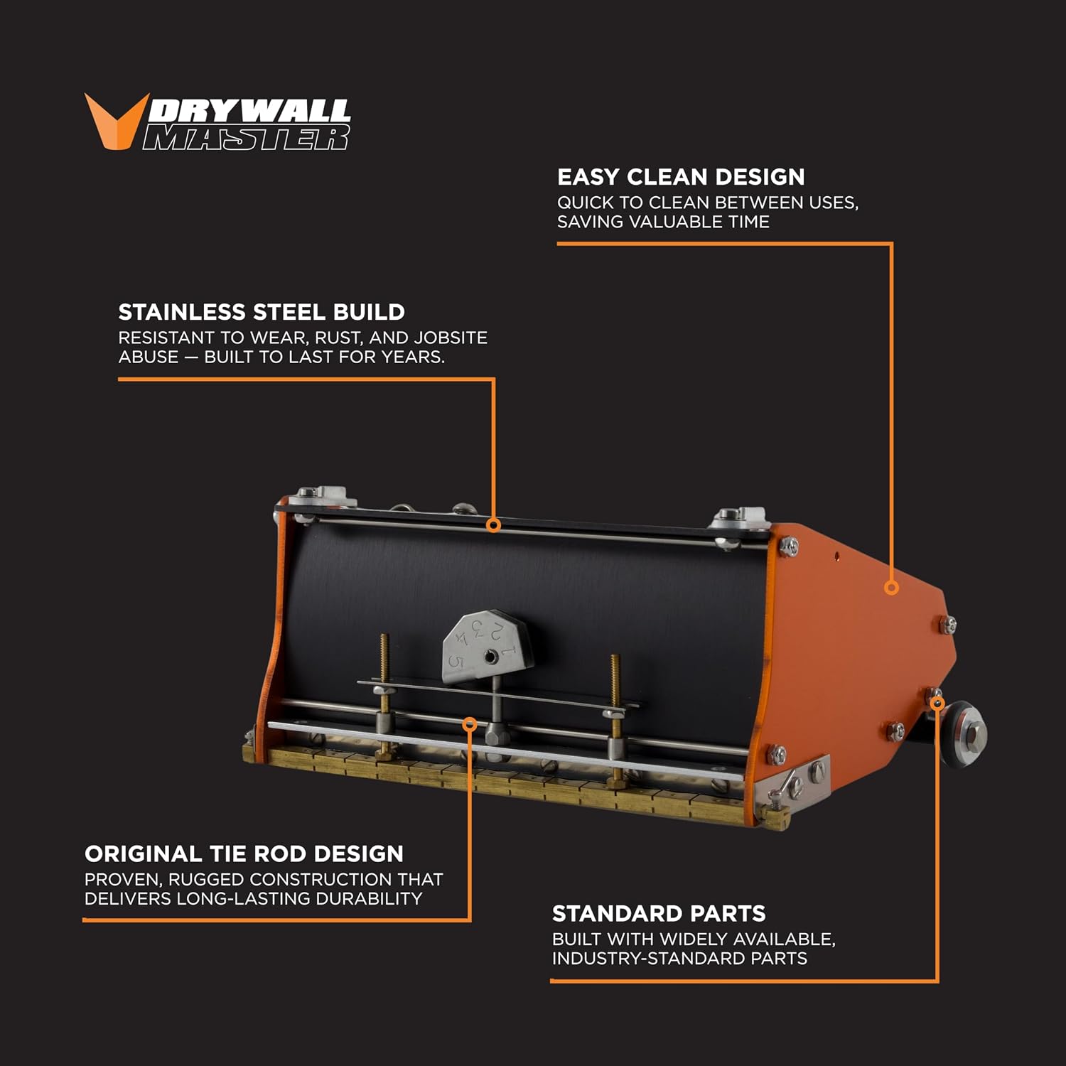 7' Easy Clean Standard Axle Flat Finishing Box | Drywall Master – Pro Grade, Quick Clean – Drywall, Sheetrock, Wallboard Finishing – Chicago Family Owned