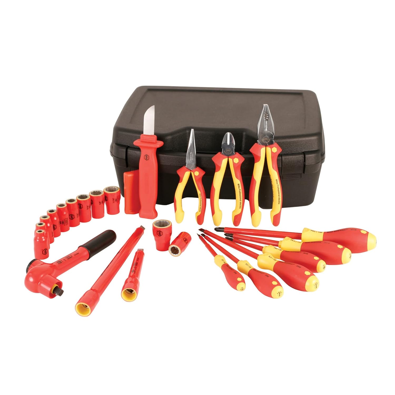 Wiha 31495 Insulated 3/8-Inch Drive Socket Set, Inch, 24 Piece