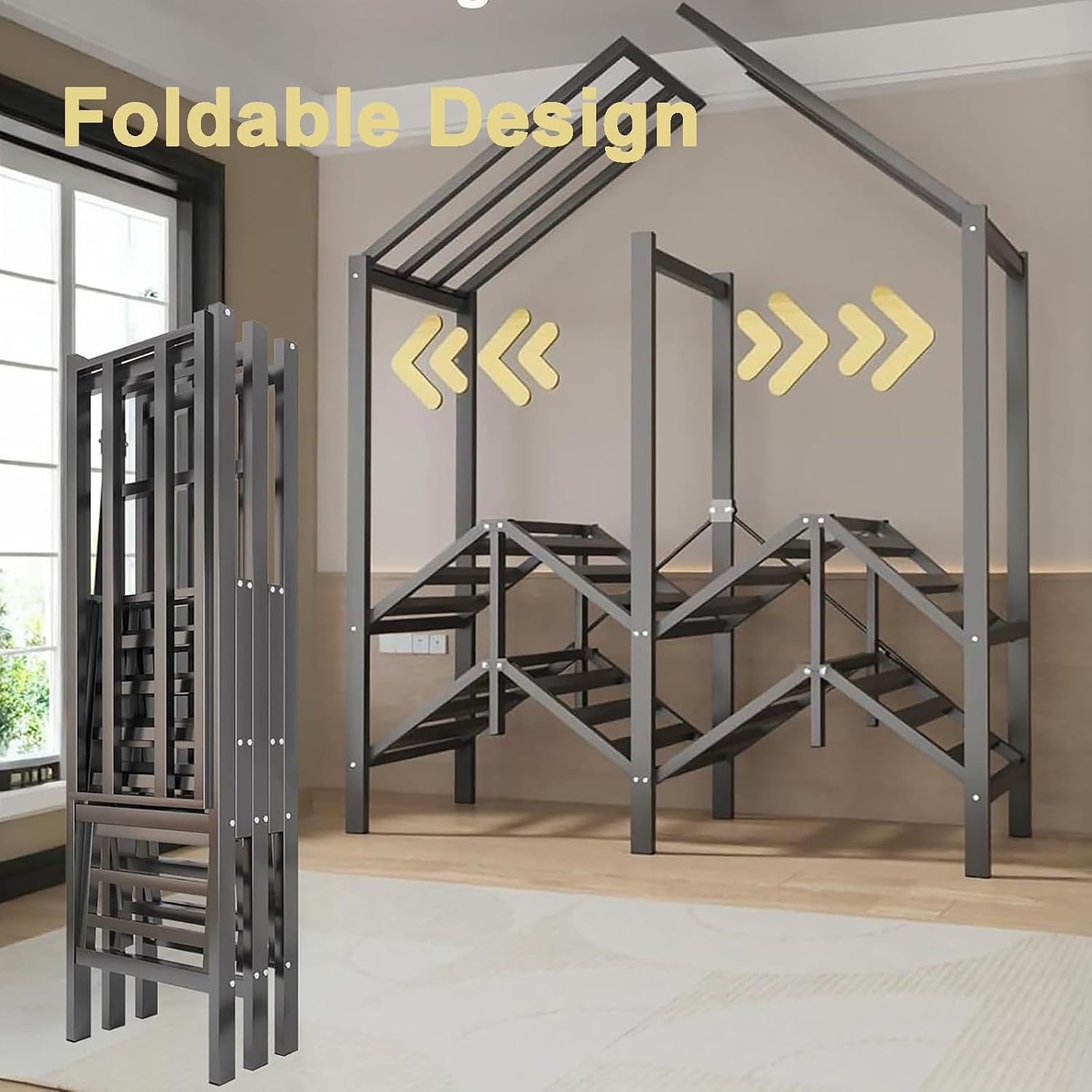 Large Portable Closets for Hanging Clothes, 70' Heavy Duty Clothes Rack with Cover Foldable Multi-Functional Wardrobe