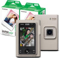 Fujifilm Instax Mini LiPlay+ Instant Camera and Printer (Sand) with Twin Film Pack (20 Exp, 2 Pack)